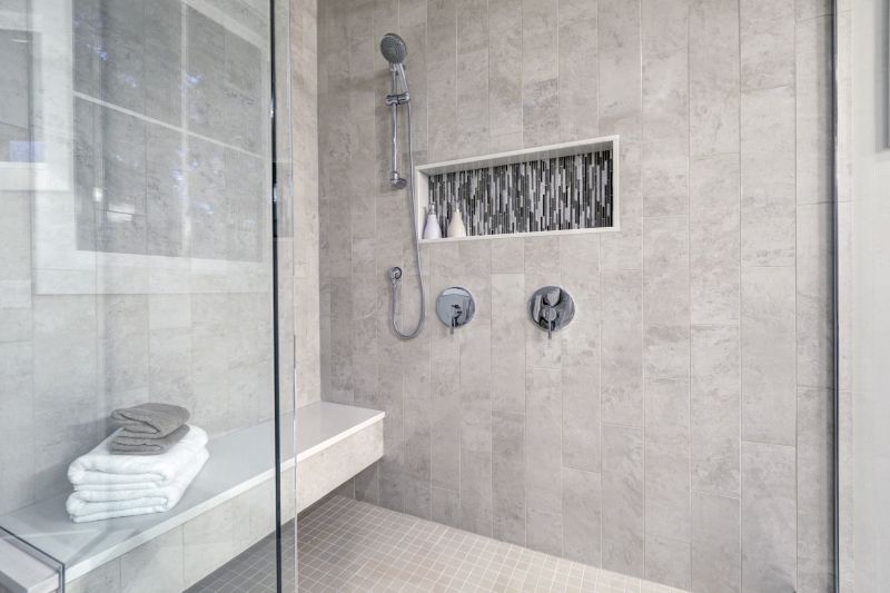 Compact Shower with Built-in Niche